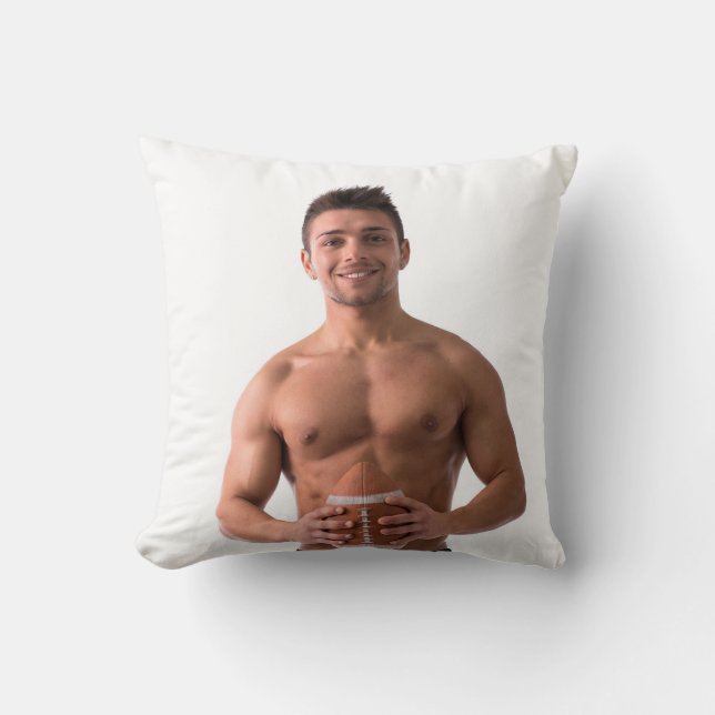 Hett Guy Sexy Shirtless Muscle Stud Hunk Kudde (Framsida)