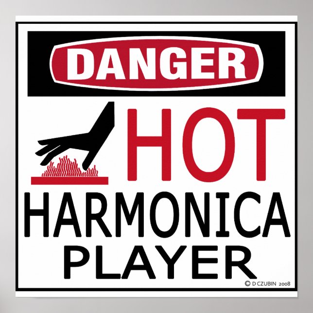 Hett Harmonica Player Poster (Framsidan)