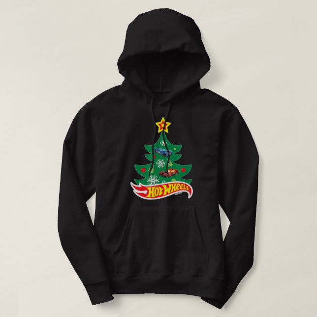 Hett Hjul Hett Hjul Julgran Hoodie (Design framsida)