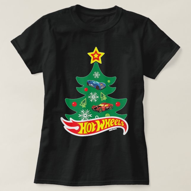 Hett Hjul Hett Hjul Julgran T Shirt (Design framsida)