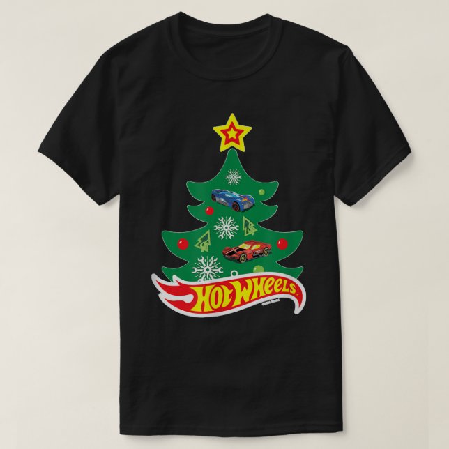 Hett Hjul Hett Hjul Julgran T Shirt (Design framsida)
