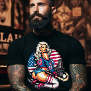Hett Hockey Girl T Shirt