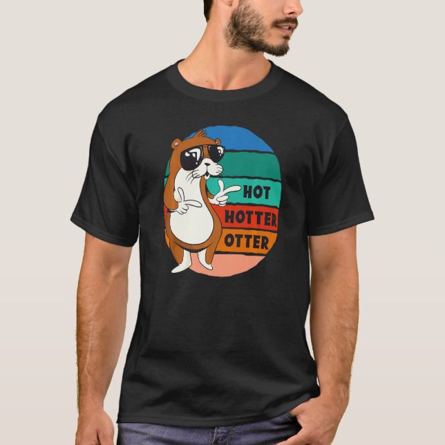 Hett Hotter Otter Funny som säger Vatten Marten Sw T Shirt (Framsida)