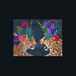 Hett House Leopards | Ett par Canvastryck<br><div class="desc">Den här utskriften innehåller ett par cheetahs i blommigtens huvudgarb | Efter Fab-Funky. Bild-ID: 192444GG</div>