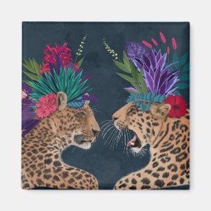 Hett House Leopards Ett par Magnet