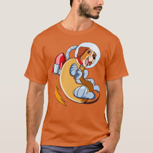 Hett Hund älskare Hund med raketer T Shirt