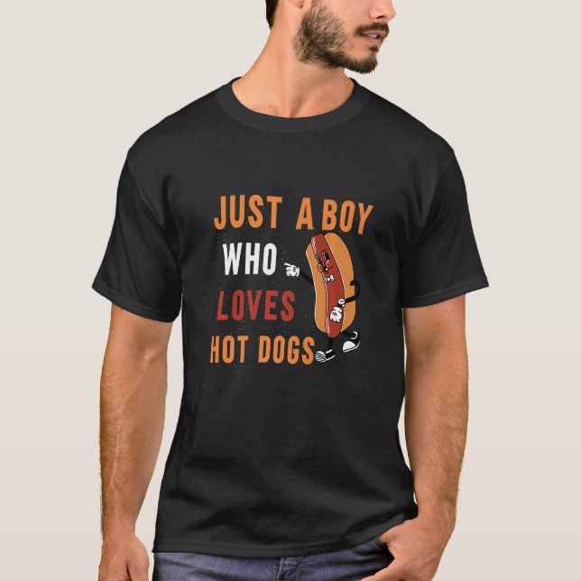 Hett Hund Bara en pojke som Kärlek Hett Hundar Cha T Shirt (Framsida)