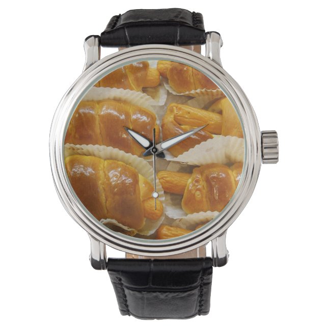 Hett Hund Cake ... Asiatisk dessert Armbandsur (Framsida)