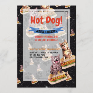 Hett Hund Cat Party-inbjudan Inbjudningar