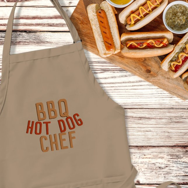 Hett Hund Chef Manar Apron Förkläde (Get your Hot Dog Chef apron on for your annual BBQ)