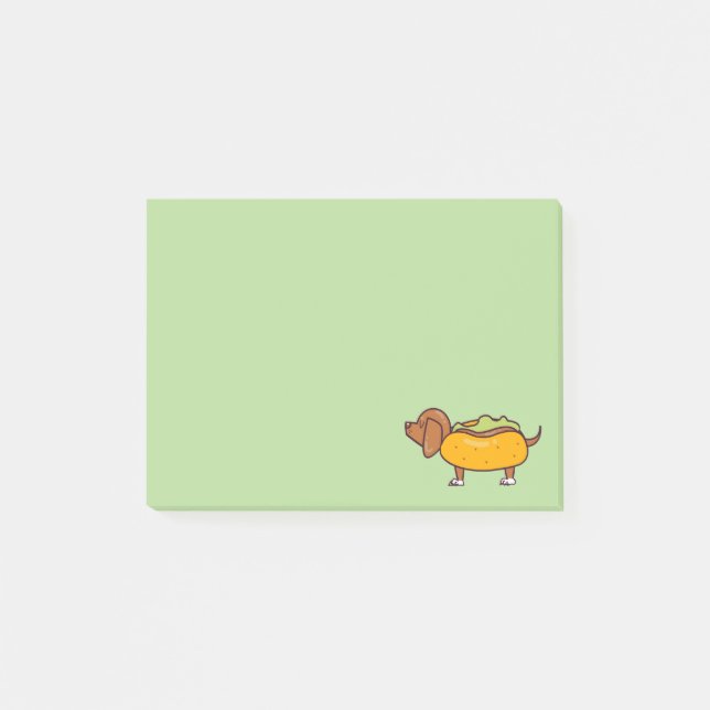Hett Hund Dachshund Post-it Notes Block (Framsida)