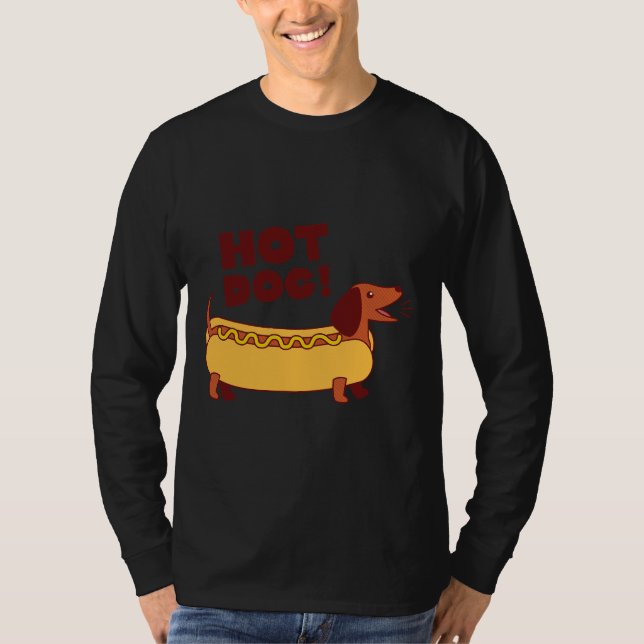 Hett Hund! Dachshund T Shirt (Framsida)