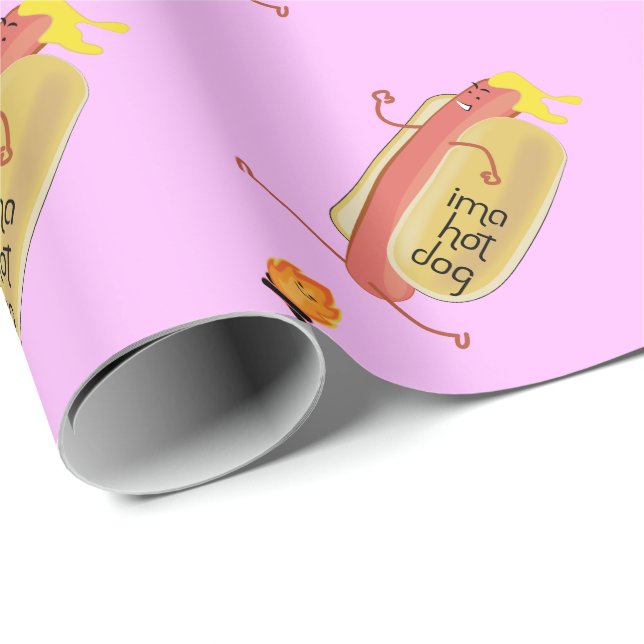 Hett Hund Dare Djävulen Presentpapper (Rullad Hörn)