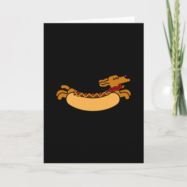 Hett hund Daschund Kort (Framsida)