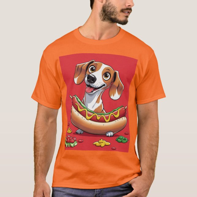 Hett Hund Delight T Shirt (Framsida)