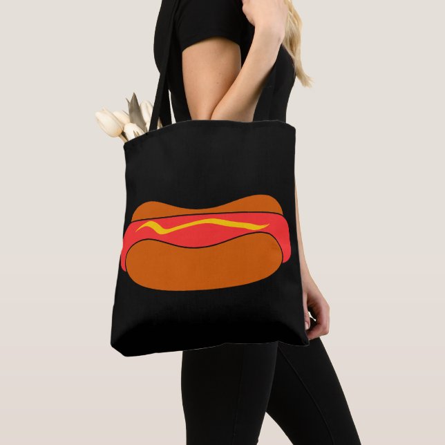 HETT HUND DESIGNER TOTE BAG PURS TYGKASSE (Närbild)