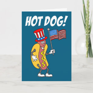 Hett Hund Det är Independence day 4 juli Kort