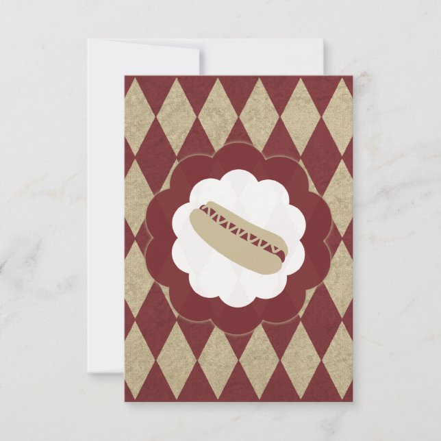 hett hund diamanter inbjudningar (Framsida)