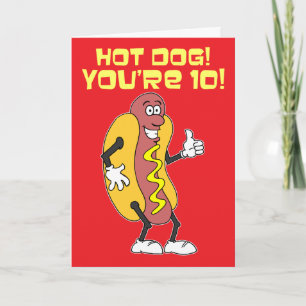 Hett Hund! Du är tio! 10:e födelsedagen Kort