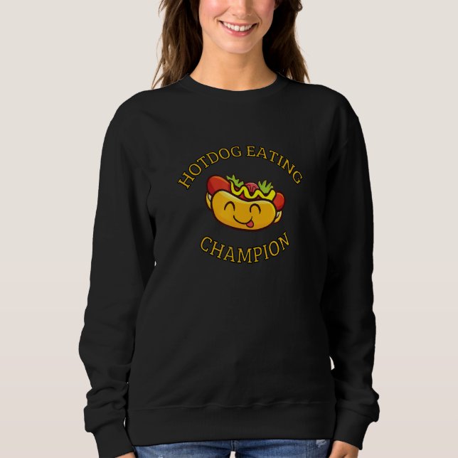 Hett Hund Eating Champion T Shirt (Framsida)