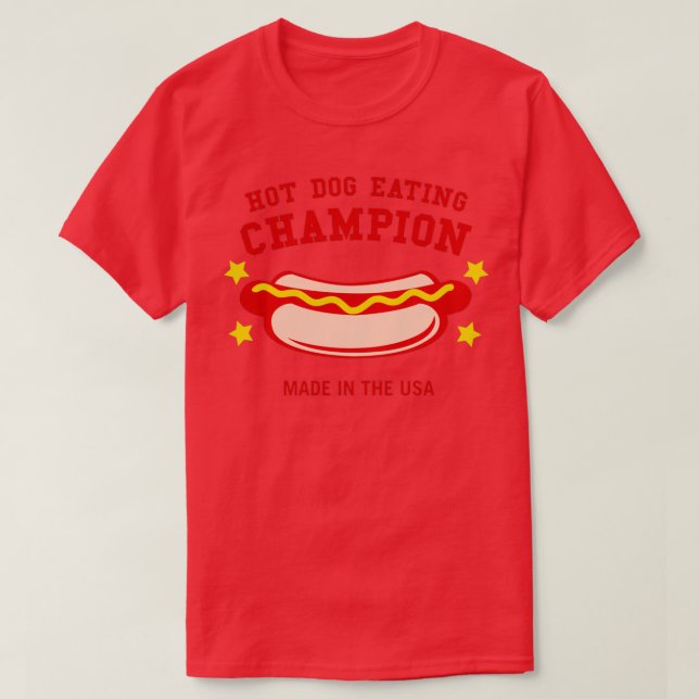 Hett Hund Eating Champion T Shirt (Design framsida)