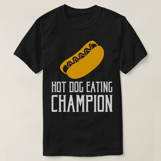 Hett Hund Eating Champion T Shirt (Design framsida)