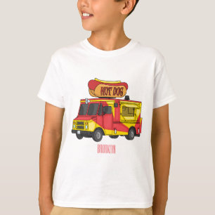 Hett hund food lastbil tecknad illustration t shirt