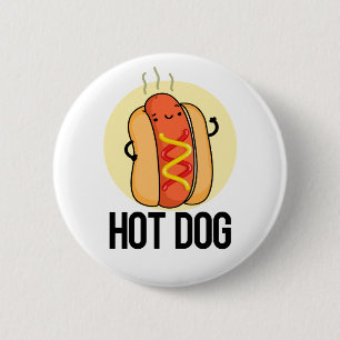 Hett Hund Funny Snack Pun Knapp