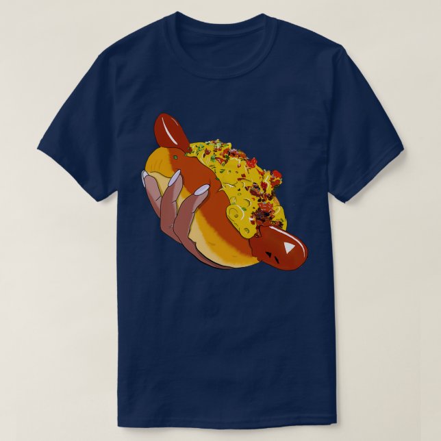 Hett Hund Grab T Shirt (Design framsida)