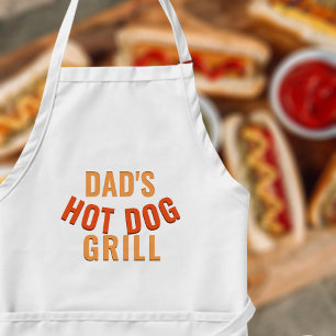 Hett Hund Grill Summer Backyard Pappa BQ Manar Apr Långt Förkläde