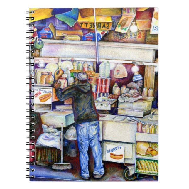 Hett Hund Gud, New York Anteckningsbok Med Spiral (Framsidan)