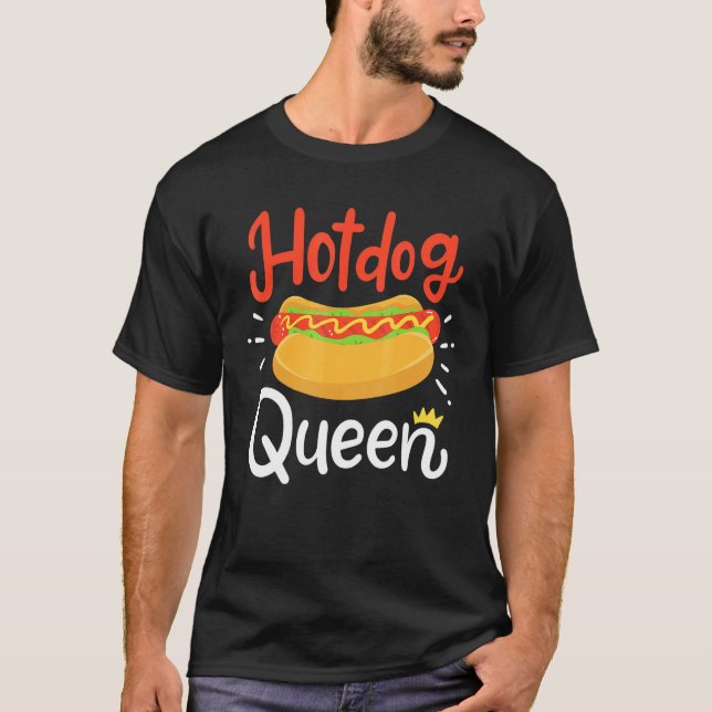 Hett Hund Hotdog T Shirt (Framsida)
