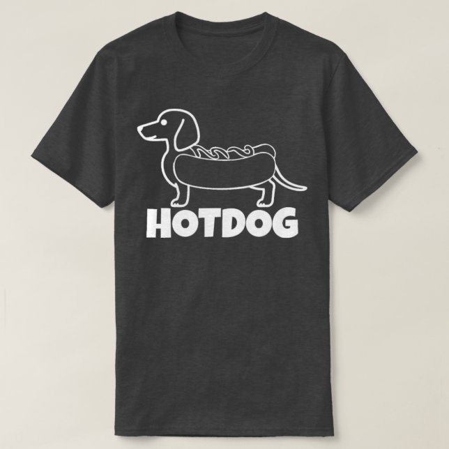 Hett Hund Hund med Hett Hund T Shirt (Design framsida)