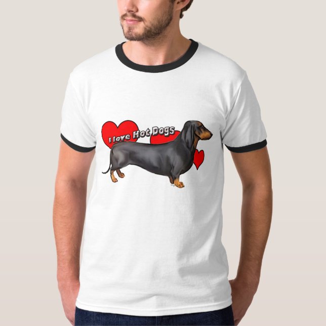 Hett Hund Kärlek T-shirt (Framsida)