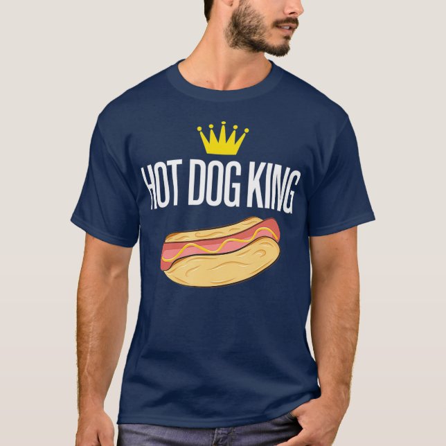 Hett Hund Kung Funny T Shirt (Framsida)