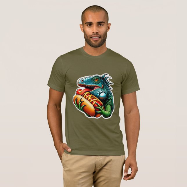 HETT HUND LOVING IGUANA T SHIRT (Hel framsida)