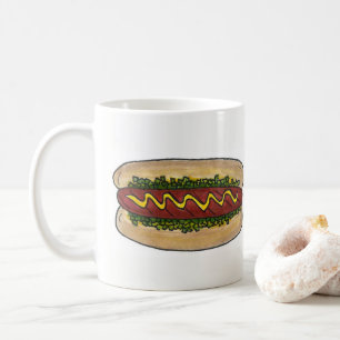Hett Hund med Mustard Relish Fast Food Foodie Hotd Kaffemugg