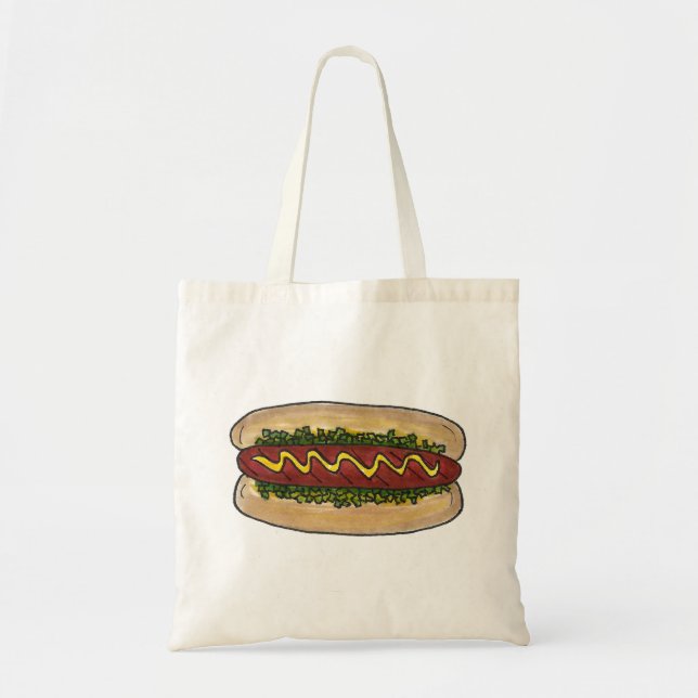 Hett Hund med Relief Fast Food Todie Tote Bag Tygkasse (Framsidan)