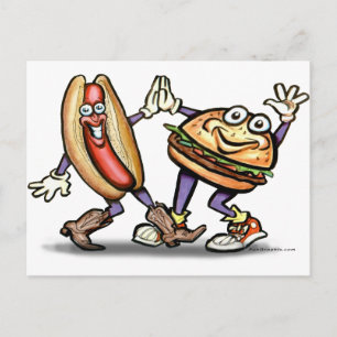 Hett Hund n Hamburger Vykort