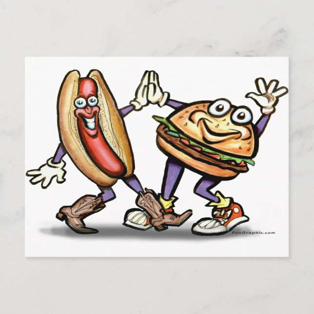 Hett Hund n Hamburger Vykort (Framsida)