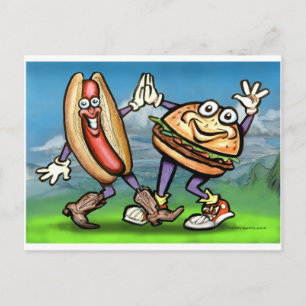 Hett Hund n Hamburger Vykort