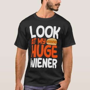 Hett Hund Pun Naughty Titta på mitt stora WiFi T Shirt