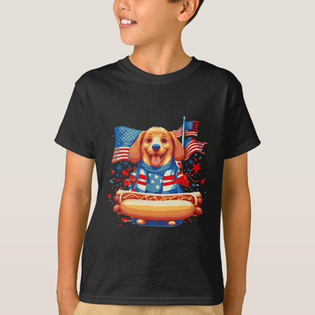 Hett Hund Sausages Frank Day Merican Sarcastic Foo T Shirt (Framsida)