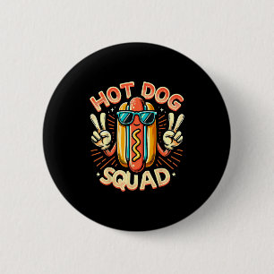 Hett Hund Squad Hett Hund stand Team Hotdog-besätt Knapp