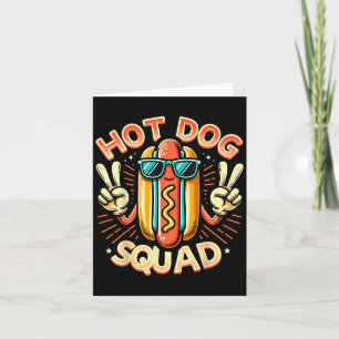 Hett Hund Squad Hett Hund stand Team Hotdog-besätt Kort
