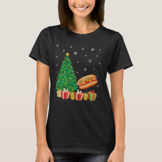 Hett Hund Träd Lighting Santa Hat Hett Hund Chris T Shirt