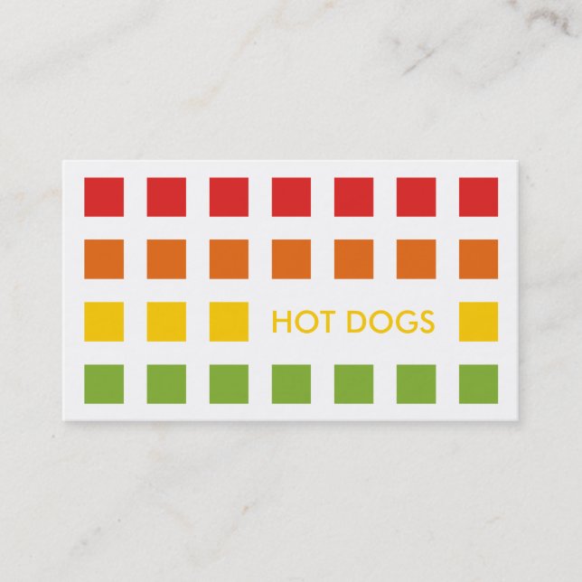 HETT HUNDAR (modets fyrkanter) Visitkort (Framsida)