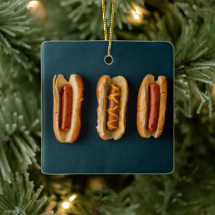 Hett Hundar och Buns Julgransprydnad Keramik