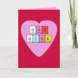 Hett Hunk periodiskt bord Valentine-kort Helgkort