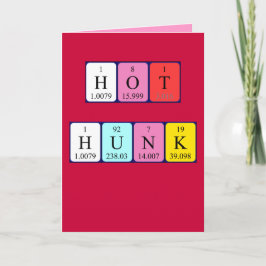 Hett Hunk periodiskt bord Valentine-kort Helgkort